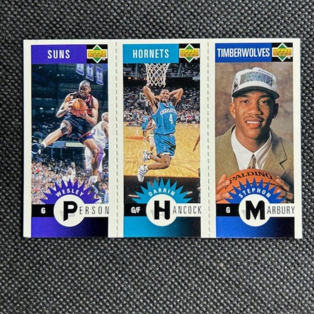 1996-97 UD Collectors Choice Stephon Marbury Person Hancock Mini RC Rookie #M140
